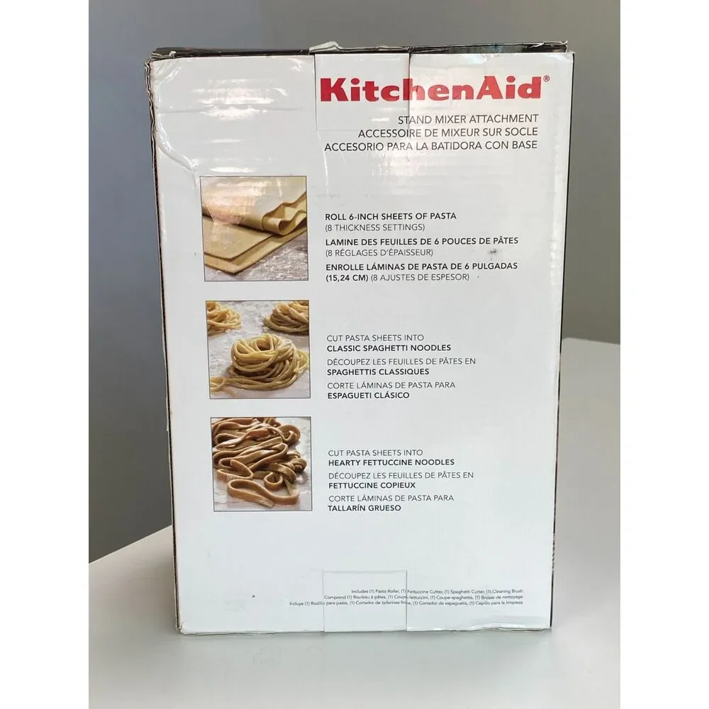 NEW KitchenAid 3-Piece Pasta Roller & Cutter Set